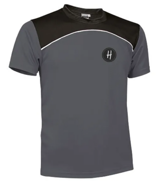 H Tennis T-Shirt Grey/Black Kids